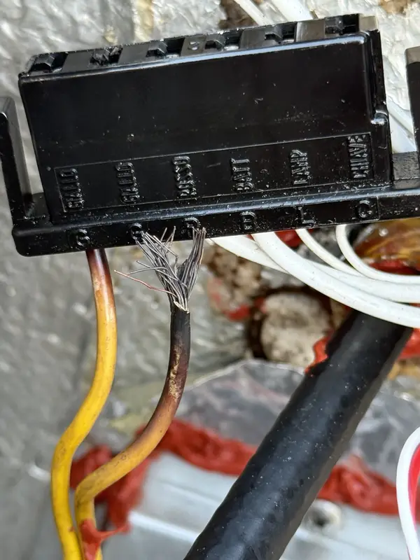 Voltage regulator connector condition found during electrical inspection